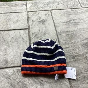 Janie & Jack Boys Navy | White | Orange Winter Hat size: 2t/3t